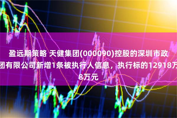 盈远期策略 天健集团(000090)控股的深圳市政集团有限公司新增1条被执行人信息，执行标的12918万元